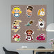 Cartoon Alice Wonderland Stickers Wall Decal Sticker Set