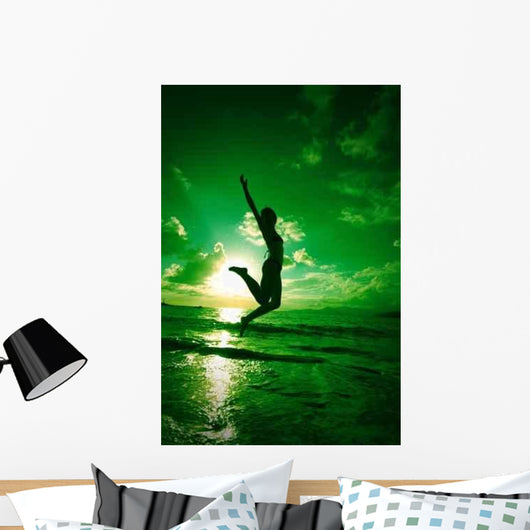 Young Man Beach Wall Decal