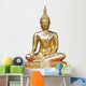 Buddha statue on white background Wall Decal