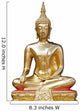 Buddha statue on white background Wall Decal