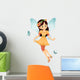 Fairy fishing-Peach fairy Wall Decal