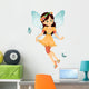 Fairy fishing-Peach fairy Wall Decal