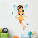 Fairy fishing-Peach fairy Wall Decal