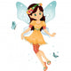 Fairy fishing-Peach fairy Wall Decal