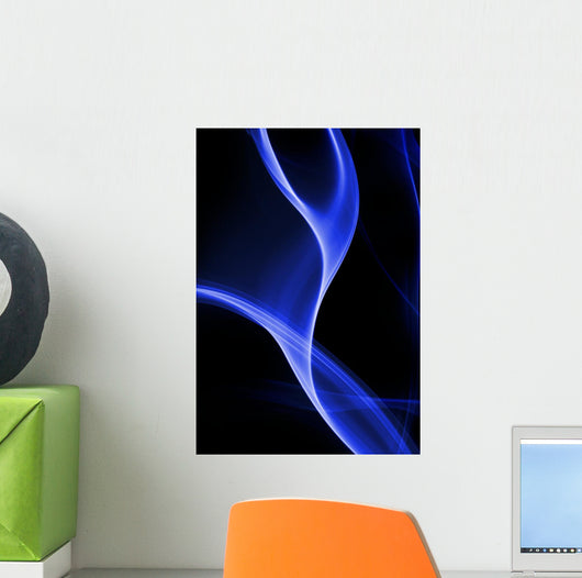 Blue Abstract Wave Shape