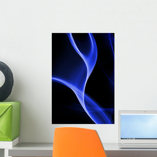 Blue Abstract Wave Shape