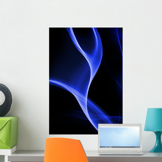 Blue Abstract Wave Shape