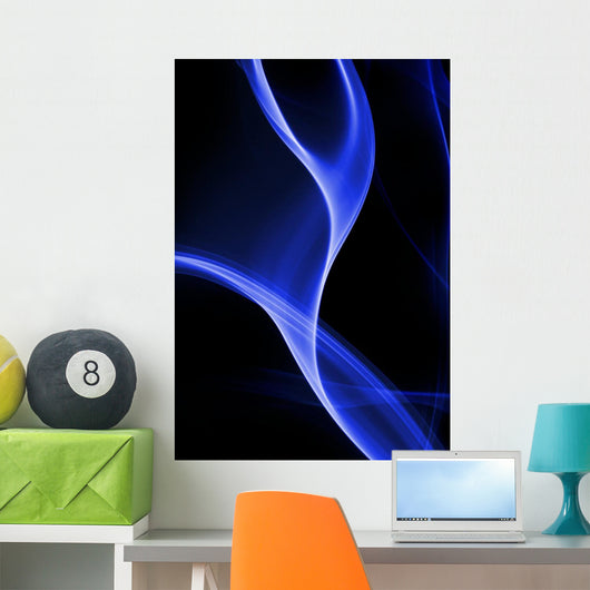 Blue Abstract Wave Shape