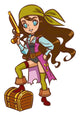 Chibi Cartoon Pirate Girl