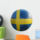 sweden soccer ball isolated on white Wall Decal