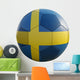 sweden soccer ball isolated on white Wall Decal
