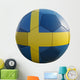 sweden soccer ball isolated on white Wall Decal