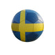 sweden soccer ball isolated on white Wall Decal