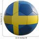 sweden soccer ball isolated on white Wall Decal