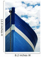 White and blue wooden boat Wall Mural