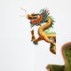 Chinese Style Dragon Statue Wall Decal