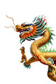 Chinese Style Dragon Statue Wall Decal