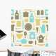 Seamless Pattern Kitchen Tools Wall Decal