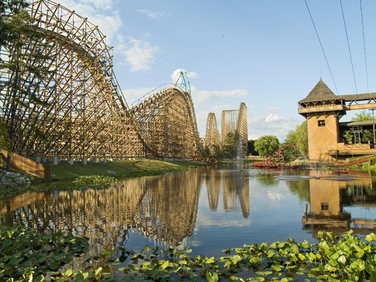 Wooden Roller Coaster Wall Mural