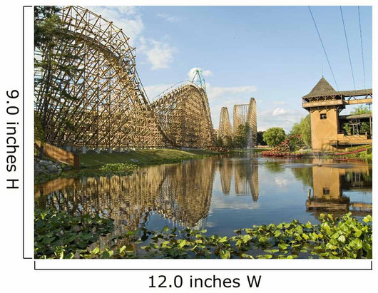 Wooden Roller Coaster Wall Mural
