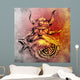 Tattoo art, sketch of a viking warrior, Illustration of an ancie Wall Mural
