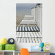 Beach huts to the harbor Wall Mural