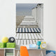 Beach huts to the harbor Wall Mural