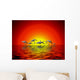 Delphine Im Sonnenuntergang Wall Mural