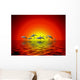 Delphine Im Sonnenuntergang Wall Mural