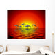 Delphine Im Sonnenuntergang Wall Mural