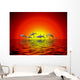 Delphine Im Sonnenuntergang Wall Mural