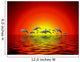 Delphine Im Sonnenuntergang Wall Mural