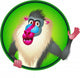 Baboon Cartoon Wall Mural