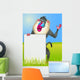 Baboon with Blank Sign Wall Mural