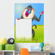 Baboon with Blank Sign Wall Mural