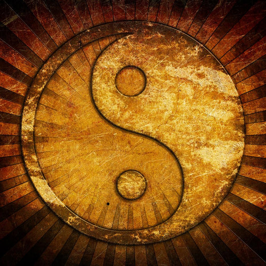 Grunge Yin Yang Symbol