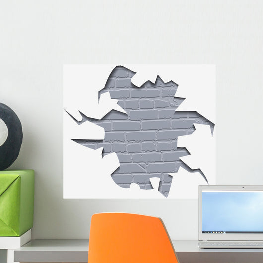 Wall Hole Bricks Wall Decal