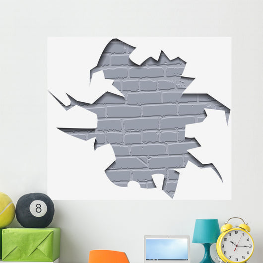 Wall Hole Bricks Wall Decal