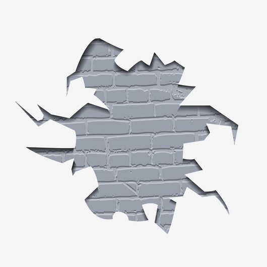 Wall Hole Bricks Wall Decal