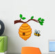 Illustration Beehive Branch Wall Decal