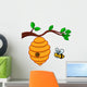 Illustration Beehive Branch Wall Decal