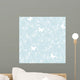Seamless Blue Seasonal Floral Wall Decal