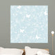 Seamless Blue Seasonal Floral Wall Decal