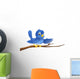 Bluebird sitting on  branch pointing Wall Decal