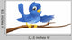 Bluebird sitting on  branch pointing Wall Decal