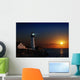Lighthouse at dawn Wall Mural