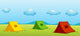 3 Tents Wall Decal
