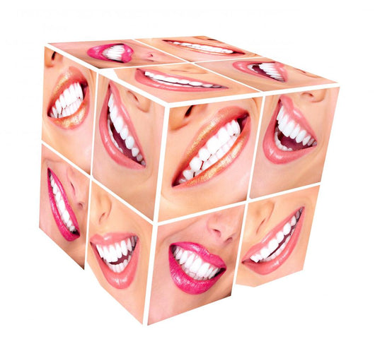 Woman Smile Cube Collage Wall Mural