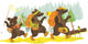 Family Bears Traveling Forest