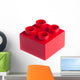 Plastic Building Blocks White Wall Decal